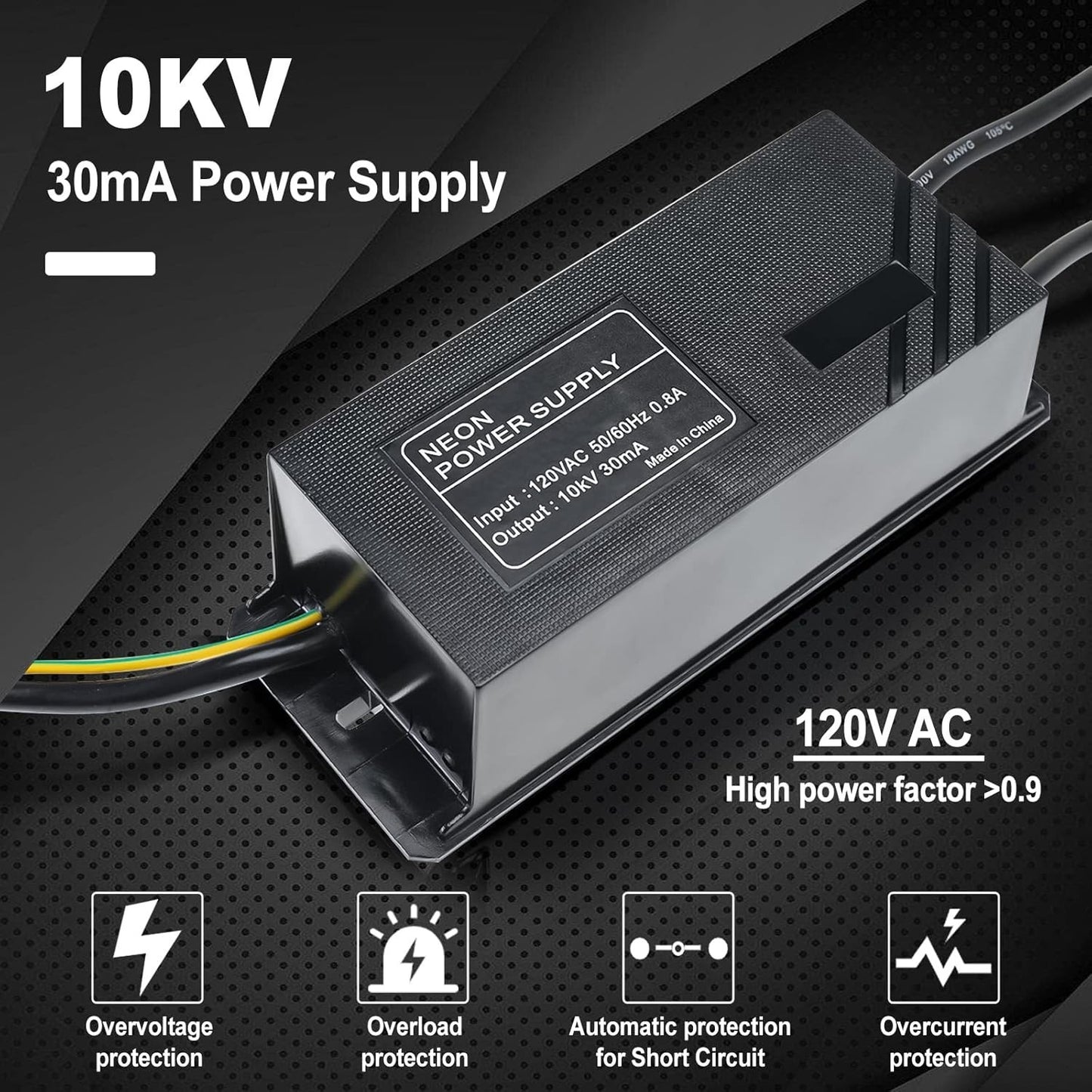 10kV 30mA For Glass Neon Light Sign Lamp Power Supply Electronic Transformer