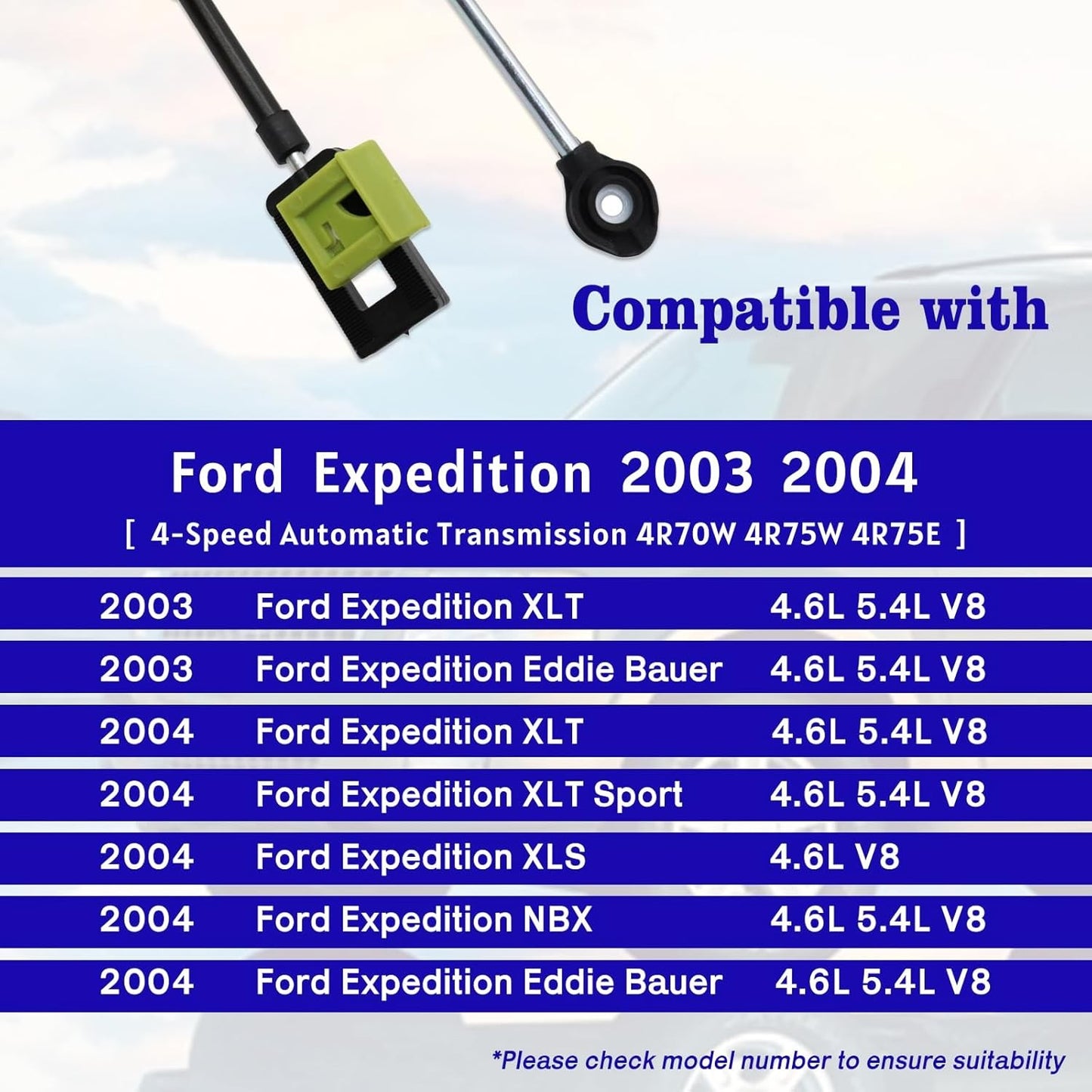 Shift Control Cable Fits Ford Expedition 2003‑2004 Replace 2L1Z‑7E395‑BA