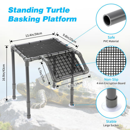 Extra Large Turtle Basking Platform for 40-125 Gallon Aquatic Tanks