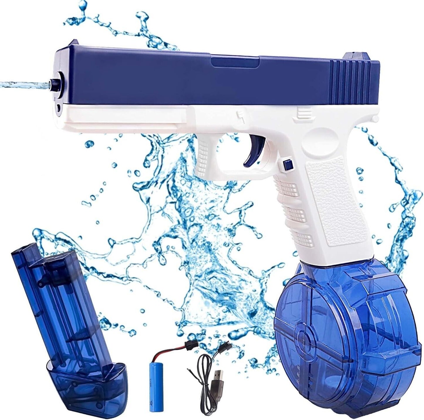 Electric Automatic Water Soaker Gun Toy 32FT Range Fighting Play Pistol