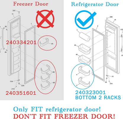 240323001 Refrigerator Door Bin Replacement Fits Frigidaire Kenmore 15.95" (2)