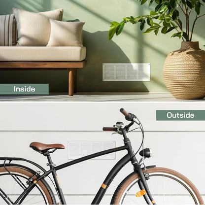 16x6 Air Return Grill with Pest Guard Screen Metal HVAC Vent Cover White -3 pack