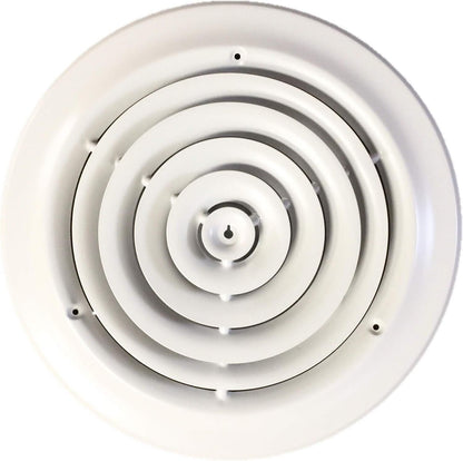 10"Duct Round Ceiling Diffuser Powder Coated w/ Dimension of 14" Fitting 10"