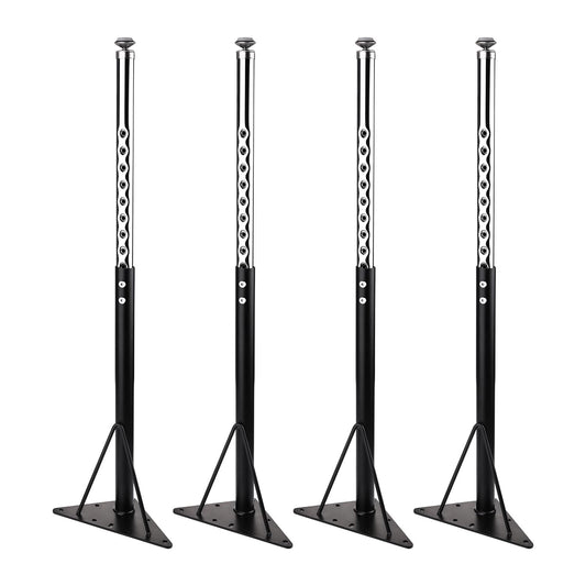 Adjustable Table Legs 20–30 inch Set of 4 Heavy‑Duty Metal Desk Legs Black