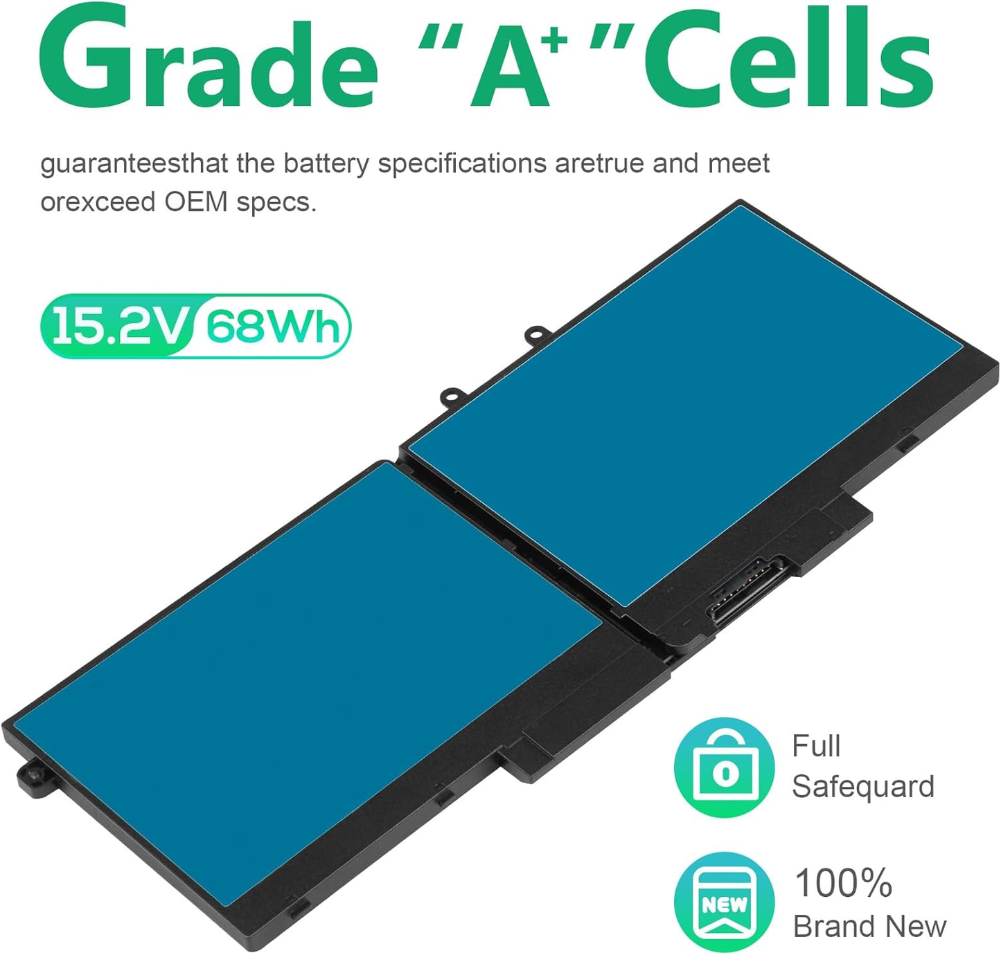 3HWPP Laptop Battery for Dell Latitude 5401 5410 5411 5501 5510 5511 Precision
