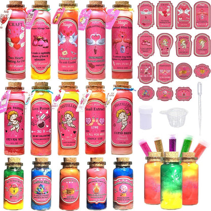 110 Pcs Friendship Love Potion Kits Valentines Day Decorations with Love Potion