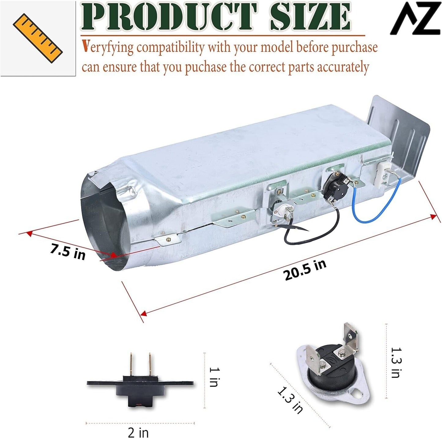 Dryer Heating Element Assembly Replaces ForSamsung DVE50M7450W/A3 DV393ETPAWR/A1