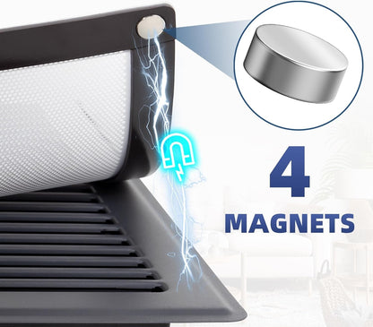 Magnetic Vent Screen Covers 5x11 White 4‑Pack Floor Wall Ceiling Mesh Filters