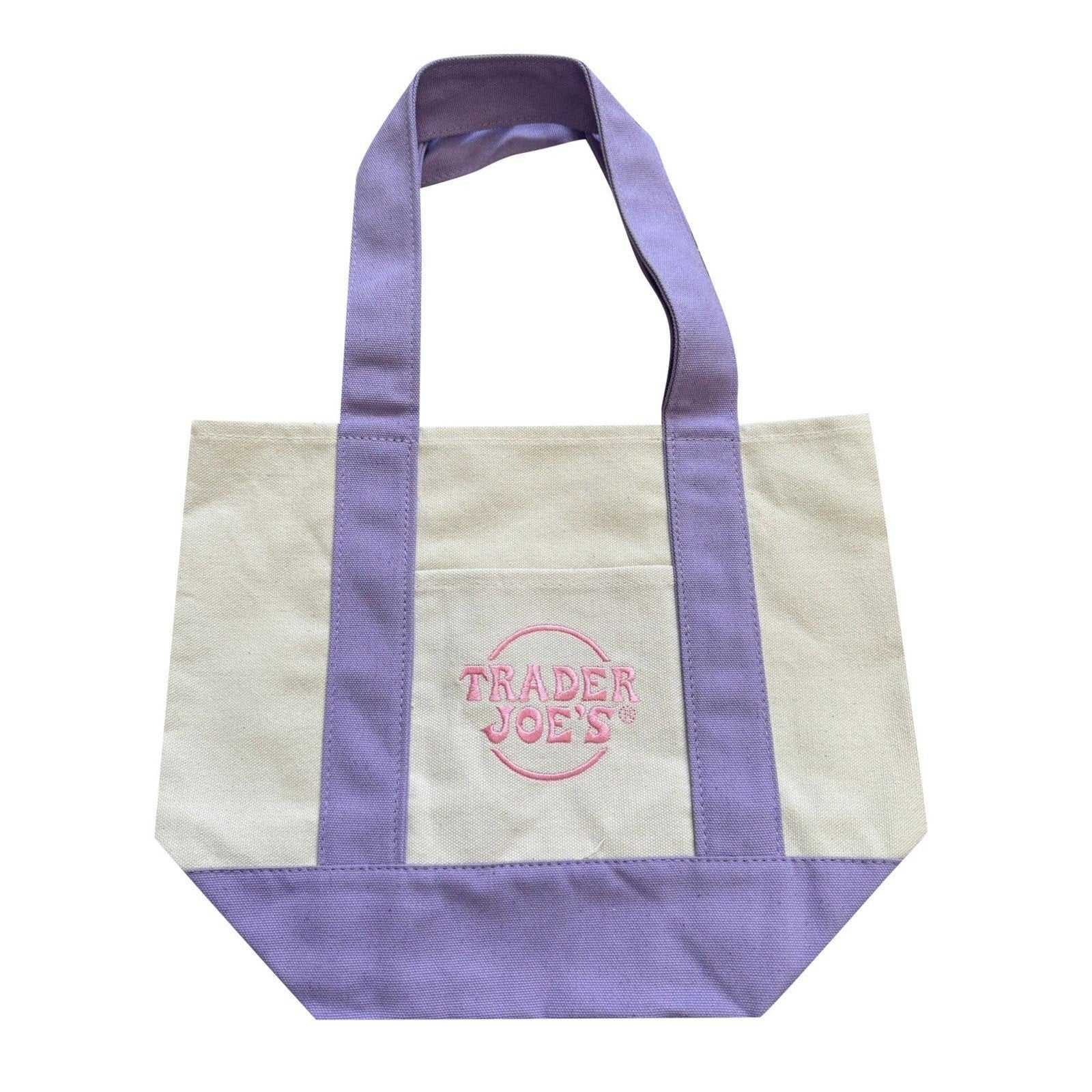 Trader Joe's Pastel Mini Canvas Tote Bags 2025 - LIMITED EDITION - Free Shipping TJ021B-003