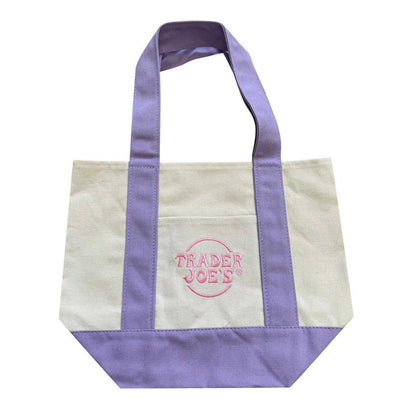 Trader Joe's Pastel Mini Canvas Tote Bags 2025 - LIMITED EDITION - Free Shipping TJ021B-003