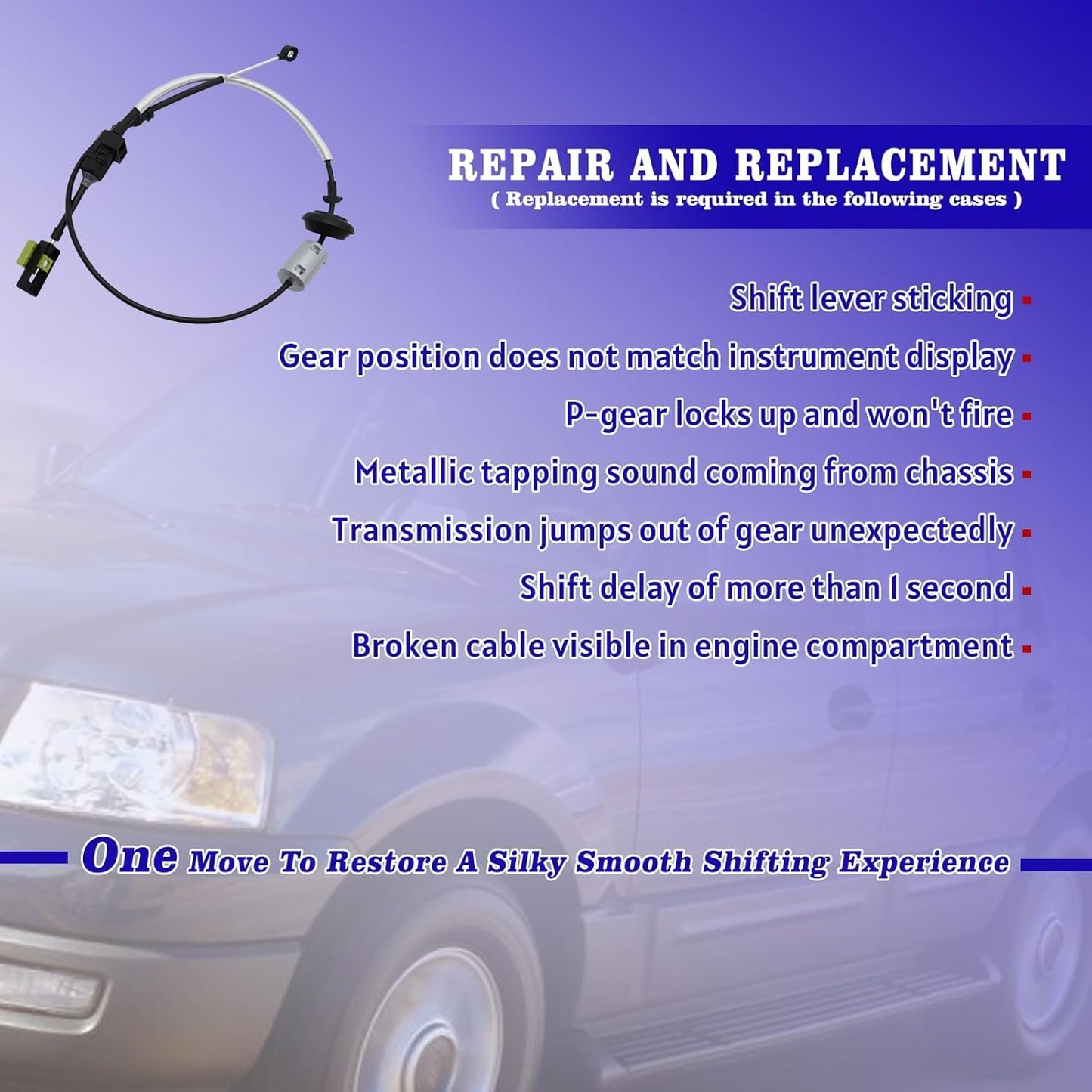 Shift Control Cable Fits Ford Expedition 2003‑2004 Replace 2L1Z‑7E395‑BA