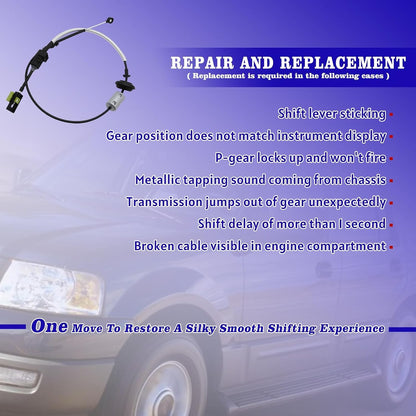 Shift Control Cable Fits Ford Expedition 2003‑2004 Replace 2L1Z‑7E395‑BA