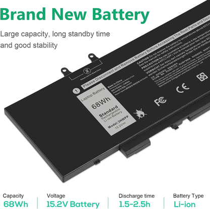 3HWPP Laptop Battery for Dell Latitude 5401 5410 5411 5501 5510 5511 Precision