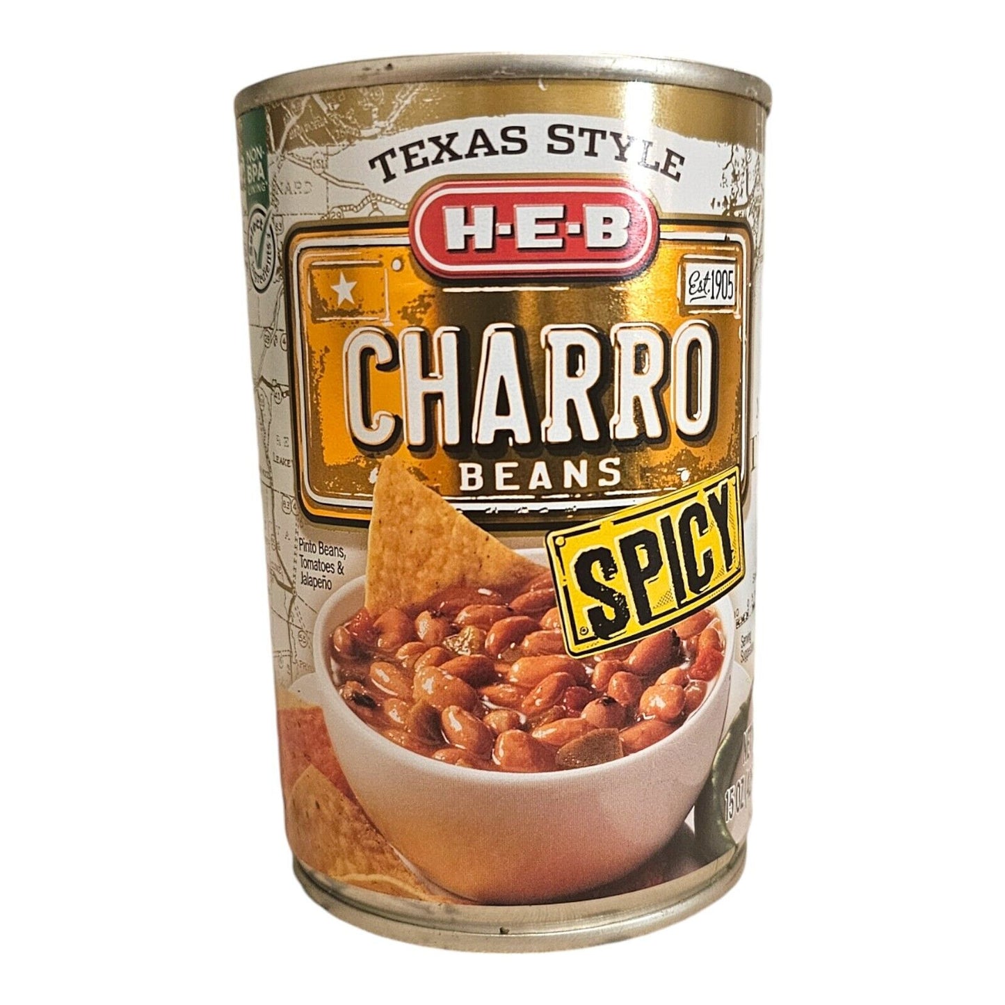 HEB Texas Style Spicy Charro Beans 15 Oz Can