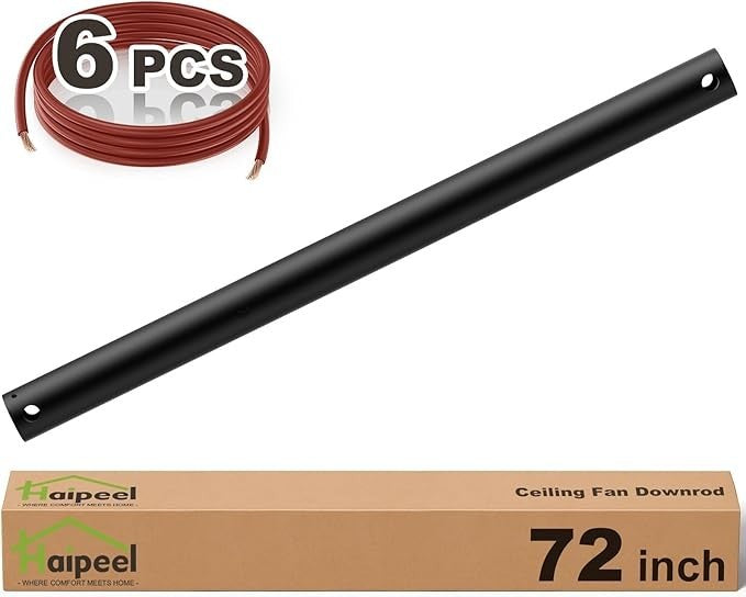 72-Inch Downrod Extension Ceiling Fan Tannery Powder Coat Finish Bronze Strong