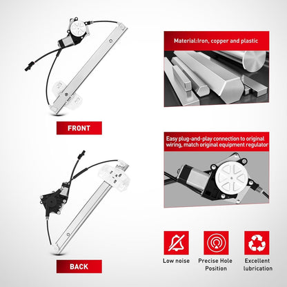 748‑913 Front Passenger Window Regulator w/ Motor for Jeep Wrangler JK