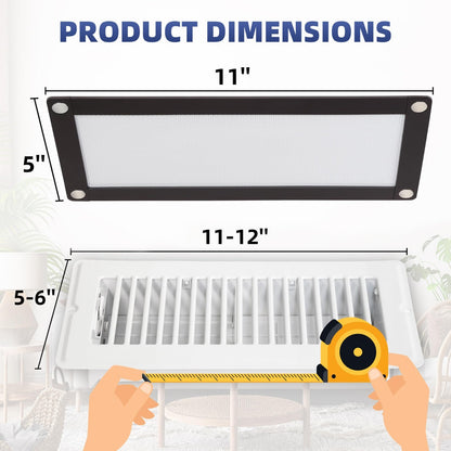 Magnetic Vent Screen Covers 5x11 White 4‑Pack Floor Wall Ceiling Mesh Filters