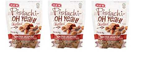 HEB Select Ingredients Roasted Jalapeno Shelled Pistachios 6 OZ Pack of 3 HB318-014