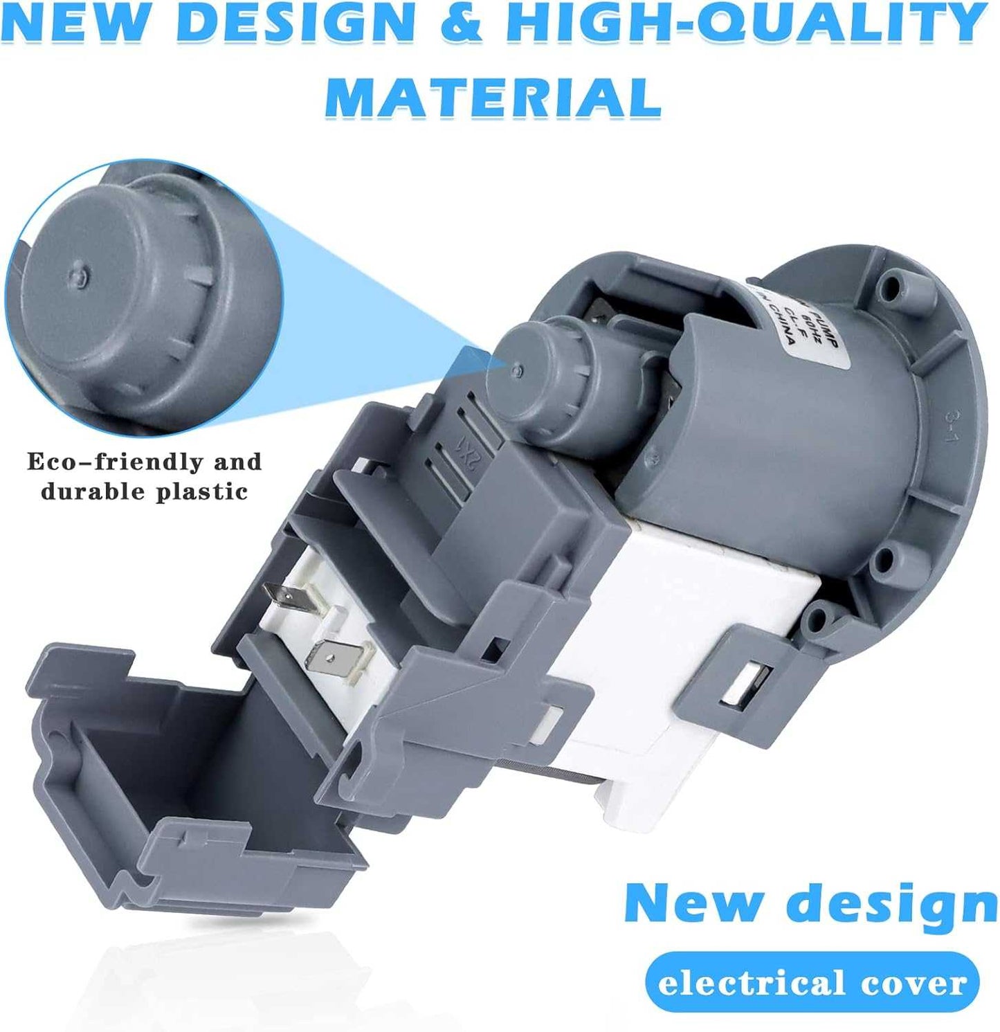 New Washer Drain Pump DC31-00054D DC31-00187A for Samsung WA4 WA5 WF2 WF3 WF4 WF5 TOMOON NA337-004