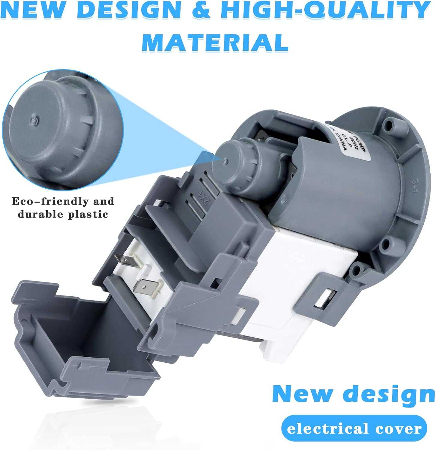New Washer Drain Pump DC31-00054D DC31-00187A for Samsung WA4 WA5 WF2 WF3 WF4 WF5 TOMOON NA337-004