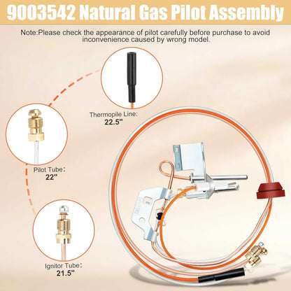 9003542 Natural Gas Pilot Assembly for Reliance AOSmith Kenmore State GS GSX Water Heater NA222-003