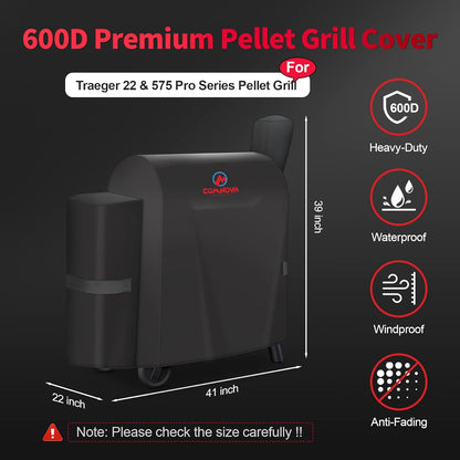 Grill Cover for Traeger Pro 22 575 Heavy Duty Waterproof BBQ Cover