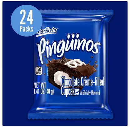Marinela Pinguinos Snack Cupcakes, 1.41 oz., 24 pk.