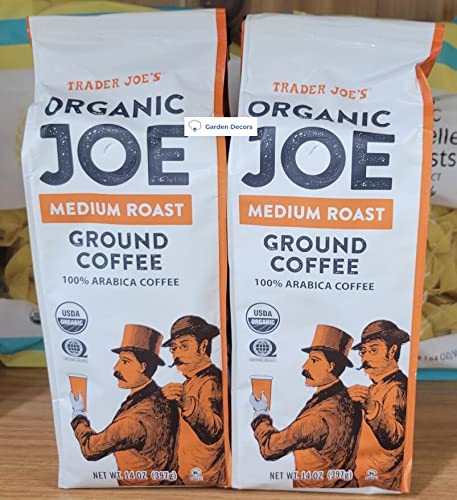 Trader Joe’s Organic Medium Roast Ground Coffee 14oz 397g (Two Bags)