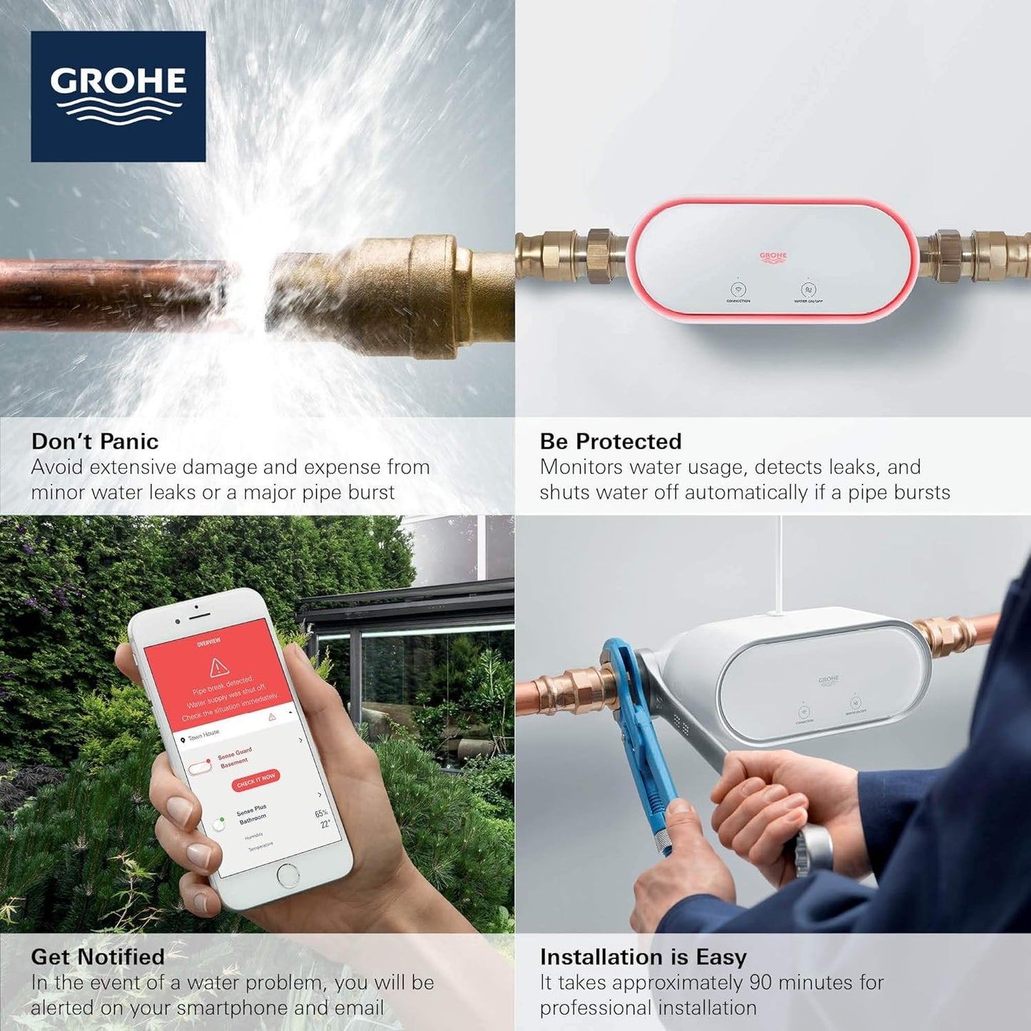 GROHE Sense Guard 22602LN0 Smart Water Controller Leak Detection System
