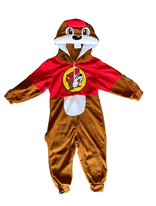 Buc-ee's Beaver Onesie, Adult Unisex, Pajamas, Animal Homewear & Sleepwear, Beaver Cosplay, Apparel, Bucees (US, Alpha, Small, Medium, Regular) Red