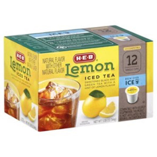 HEB Lemon Iced Tea 12 single cup