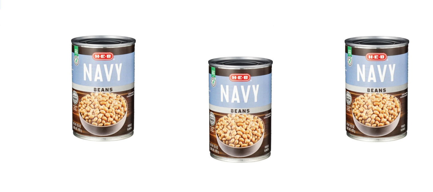 H-E-B Beans 15oz - 3 cans (Navy)
