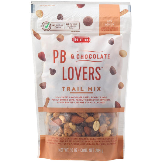 HEB Trail Mix 8oz - 11oz Bag (Pack of 3) Choose Flavor Below (PB & Chocolate Lovers 10oz)