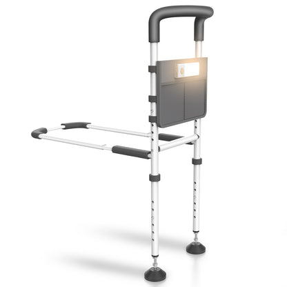 Agrish Bed Rails for Elderly Adults Safety with Motion Light & Storage Pouch NA257-003