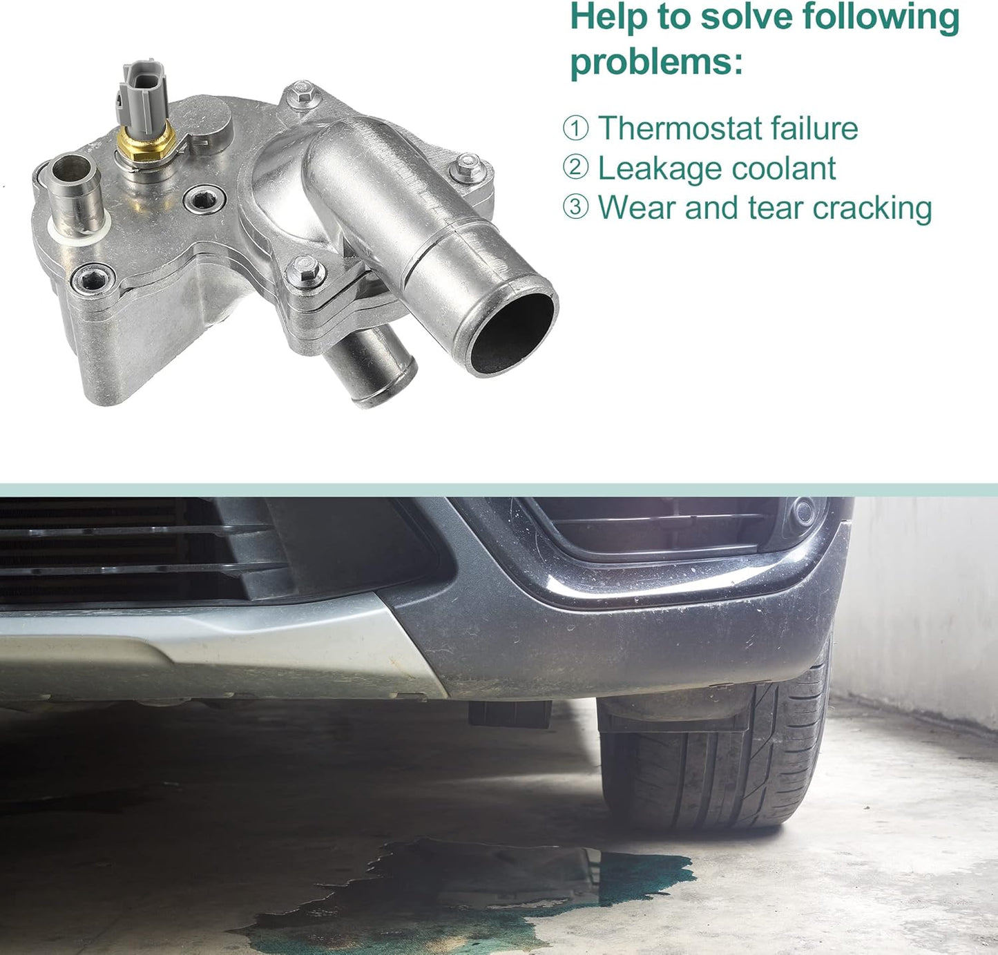 Aluminum Alloy Thermostat Housing 5R3Z8592BA for 2005-2010 Ford for Mustang 4.0L