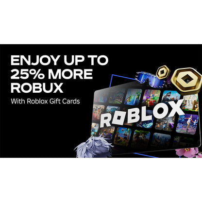 $25 Roblox Email Delivery Gift Card plus Exclusive Virtual Item