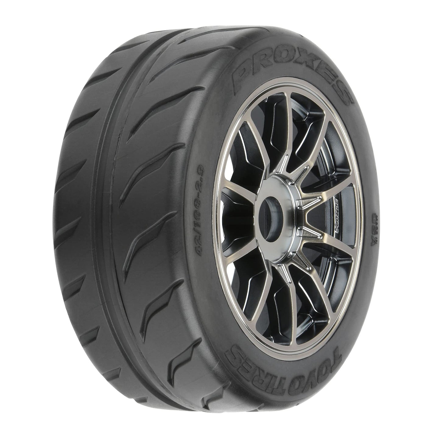 Pro-Line 1/7 Toyo Proxes R888R S3 2.9" Belted Front Tires Mounted Gunmetal