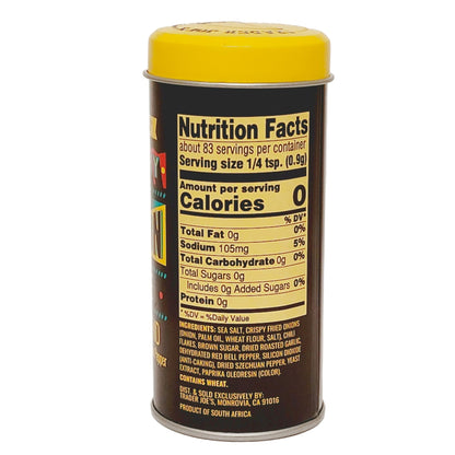 TJ's Trader Joe's Crunchy Chili Onion Sprinkle Seasoning Blend with Crispy Fried Onions & Szechuan Pepper 2.64 Oz (Pack of 1)