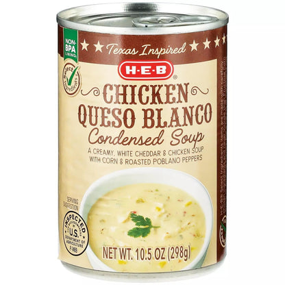 HEB H‑E‑B Select Ingredients Chicken Queso Blanco Condensed Soup 10.5 oz (298g) Pack of 4…