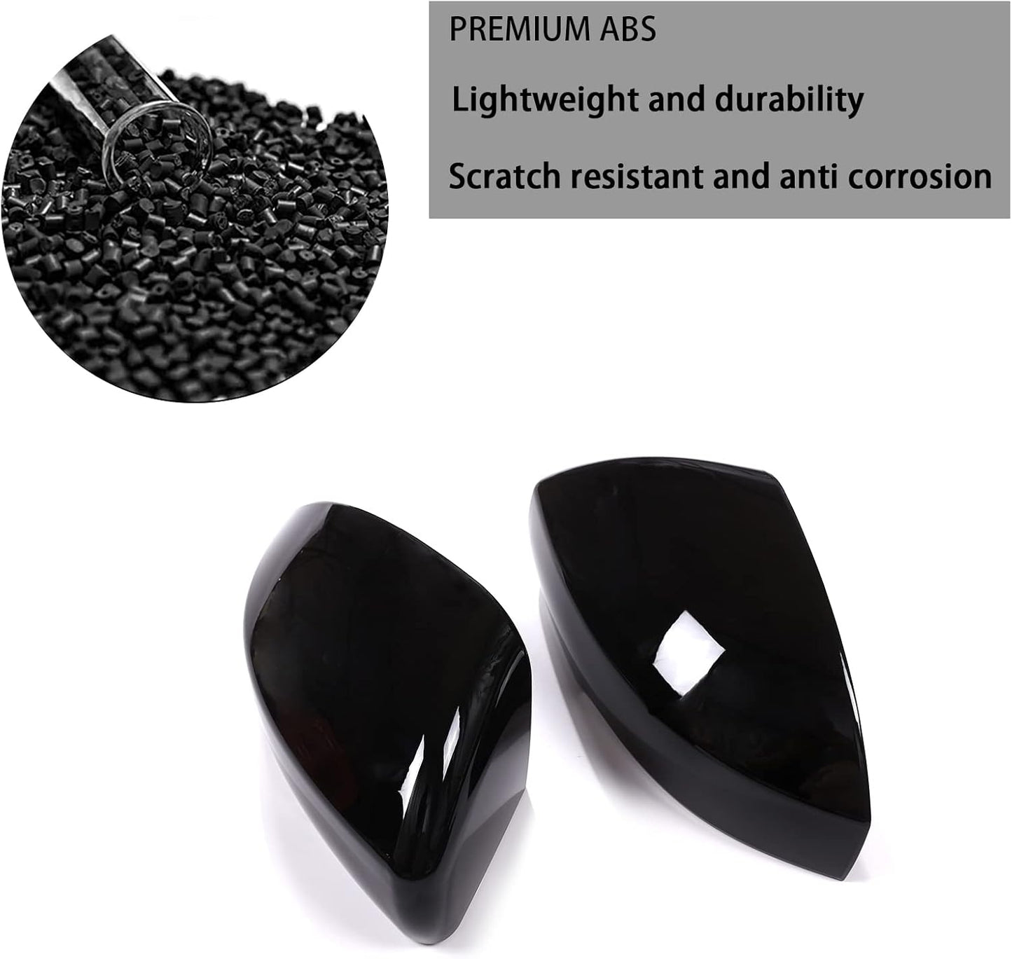 Side Rearview Mirror Cover For Land Rover Range Rover Sport 2014-17 Gloss Black