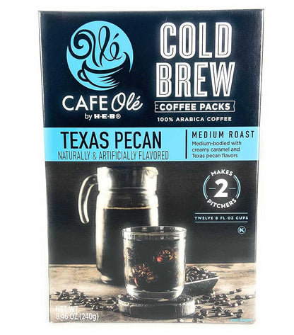 Cafe Ole by HEB Texas Pecan Cold Brew Coffee Packs 2 Pack Coffee Bags HB317-016
