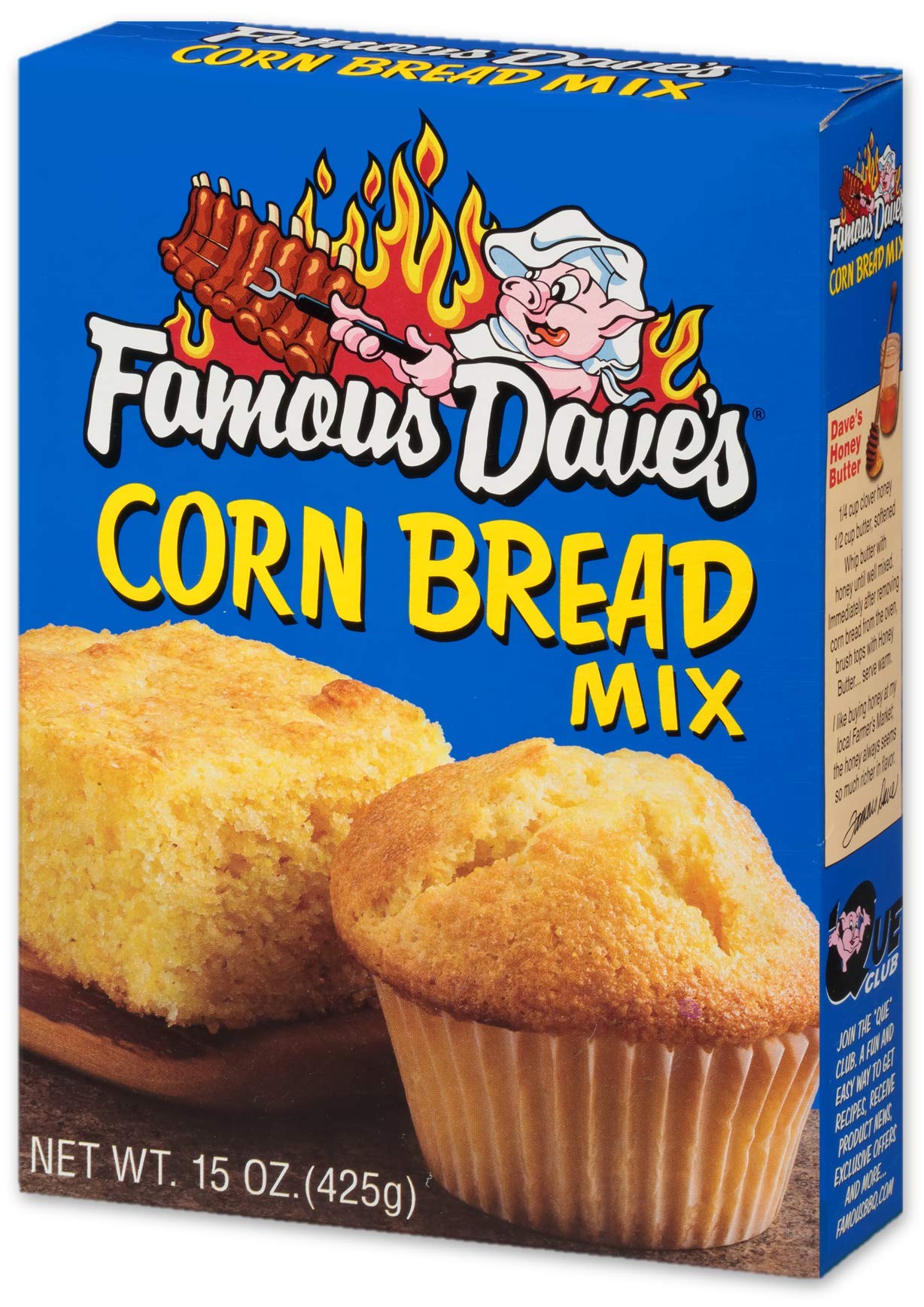 Famous Dave's Original Corn Bread Mix, 15 Ounce, Pack of 4