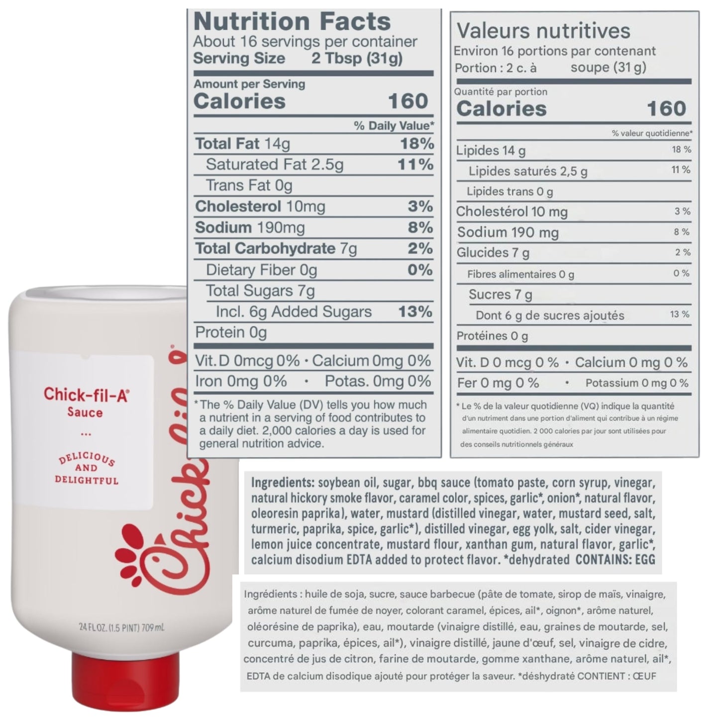 Chick-fil-A Sauce Bundle -- Chick-fil-A Sauce and Polynesian Sauce -- 16 ounces each