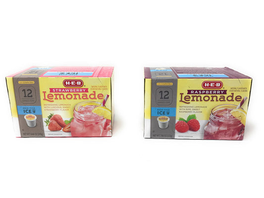 HEB Strawberry and Raspberry Lemonade k-cup; 2.0 Compatible - 2 Boxes Variety Pack 12 ct in Each Box