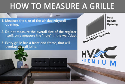 HVAC Premium 12in X 8in Adjustable Air Supply Diffuser Black Grille Register