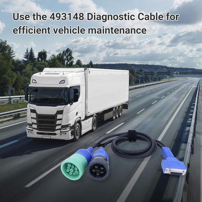 DB26 Nexiq 493148 Diagnostic Cable 6/9-Pin Cummins Adapter for Trucks