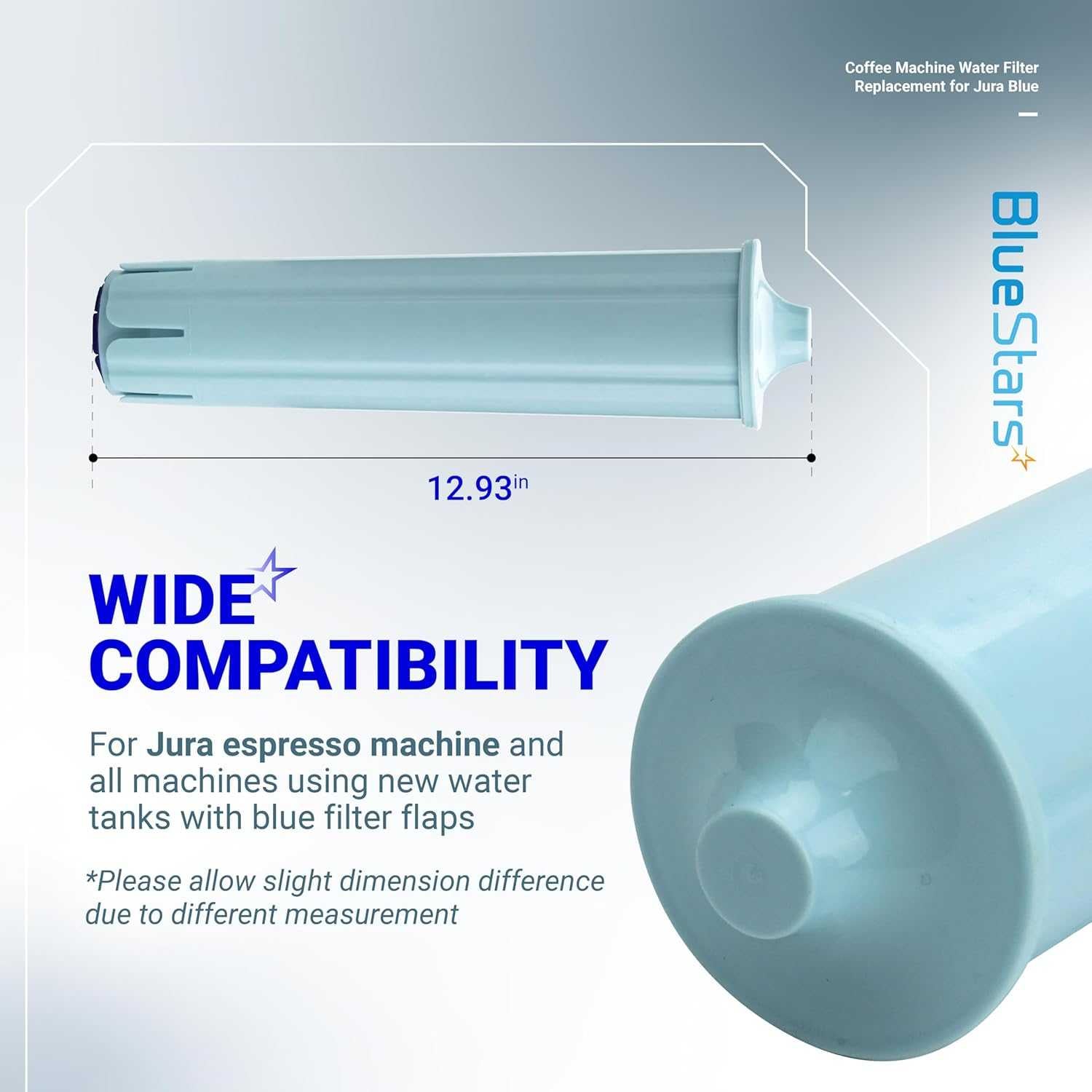 BlueStars Pack of 3 Coffee Machine Water Filter Compatible with Jura Espresso Machines NA232-002