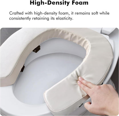 Soft Toilet Seat Cushion with 2-inch High-Density Foam Padded Toilet Cushion ...