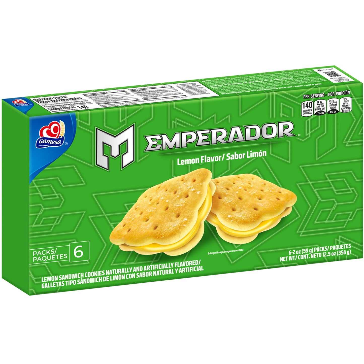 Gamesa Emperador Lime Flavored Sandwich Cookies, 12.5 oz