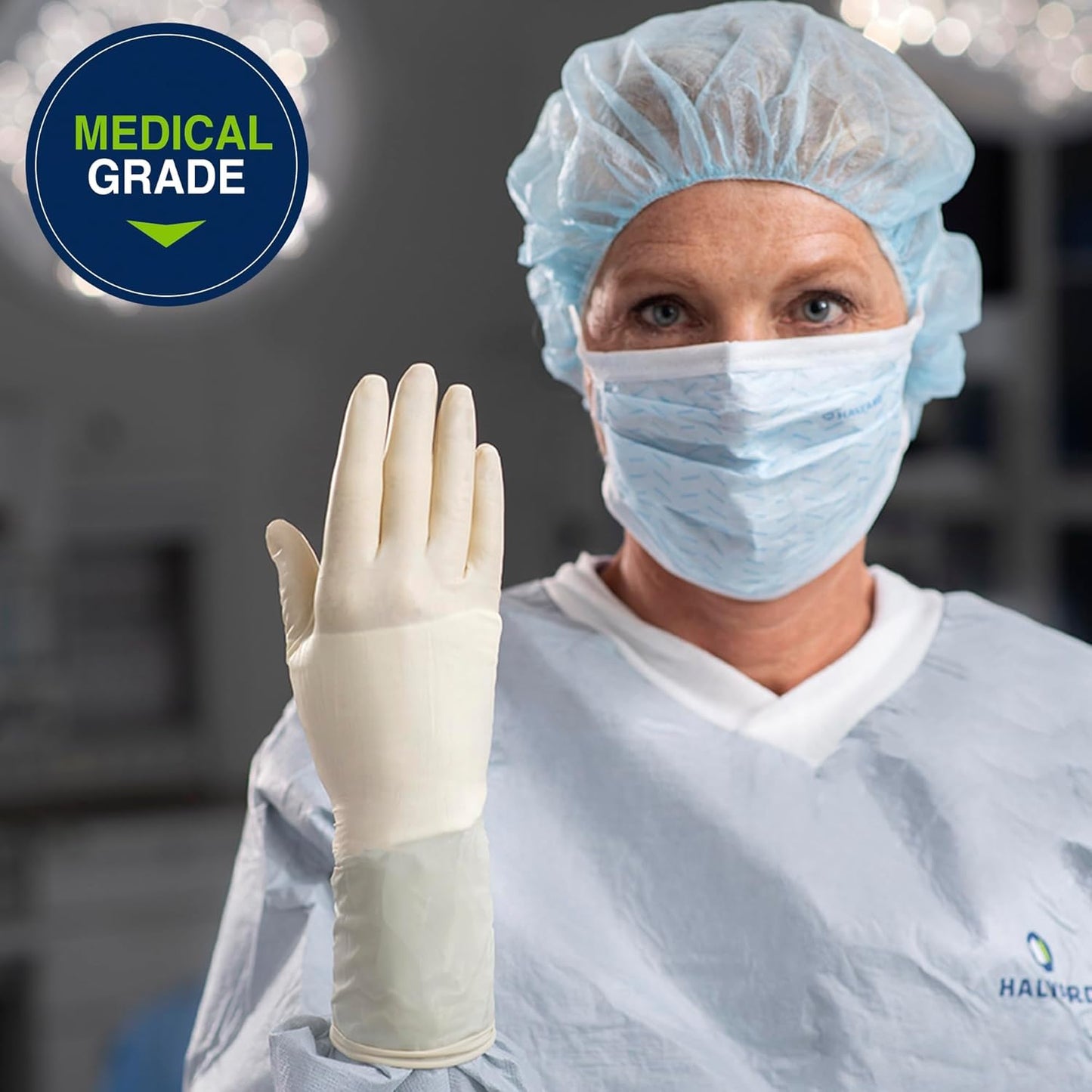HALYARD Surgical Gloves Latex Sterile Powder Free Size 6.5 Small Box of 50 Pairs